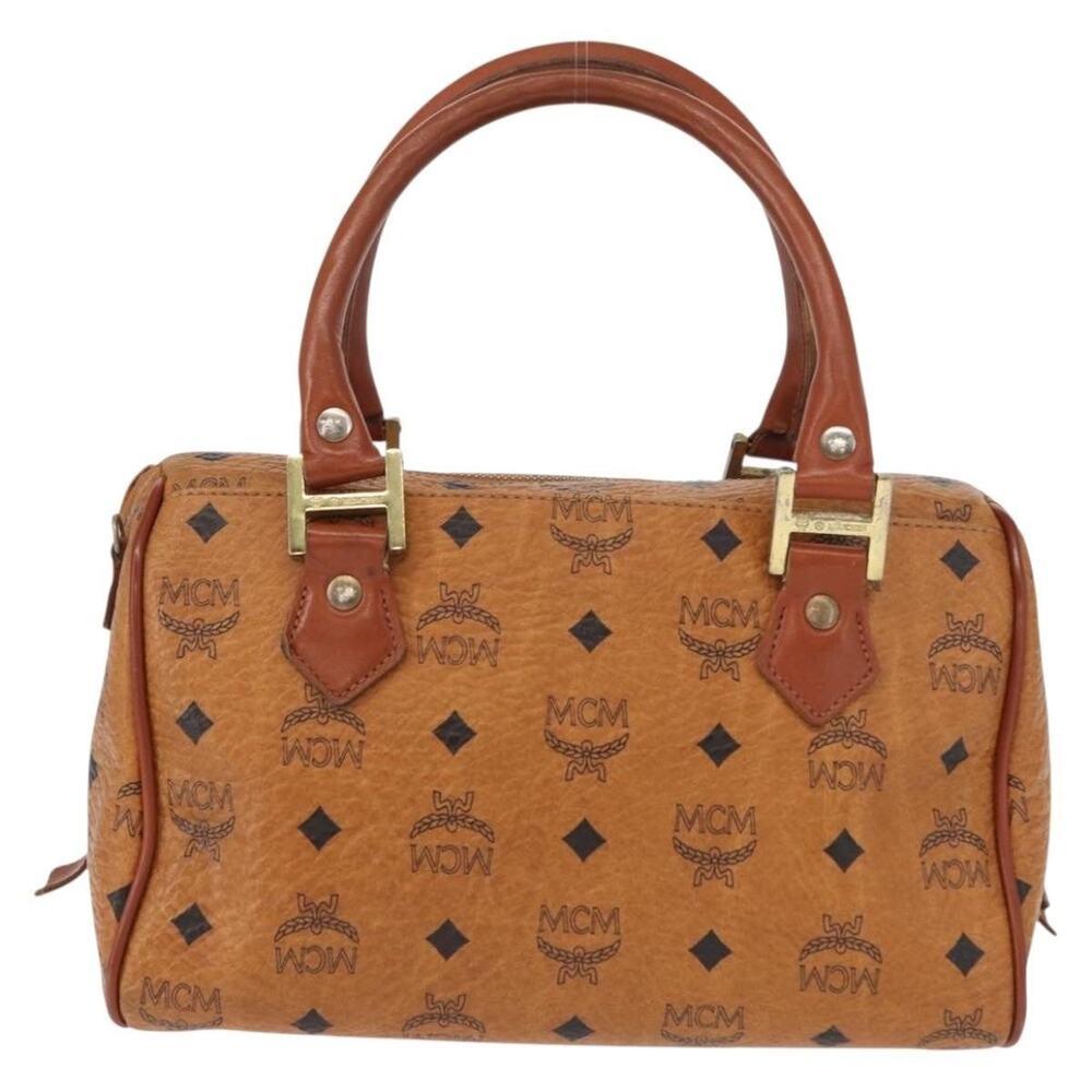 MCM Logogram Visetos Handbag Brown